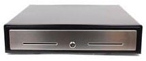 Micros 4000 Cash Drawer; stainless front; black; Series 2 (M1816MS2G)