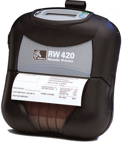 Zebra RW420 Portable Printer; bluetooth  (RW420BN)