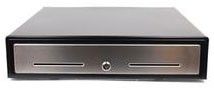Micros 4000 Cash Drawer; stainless front; black; Series 2 (M1816MS2G)